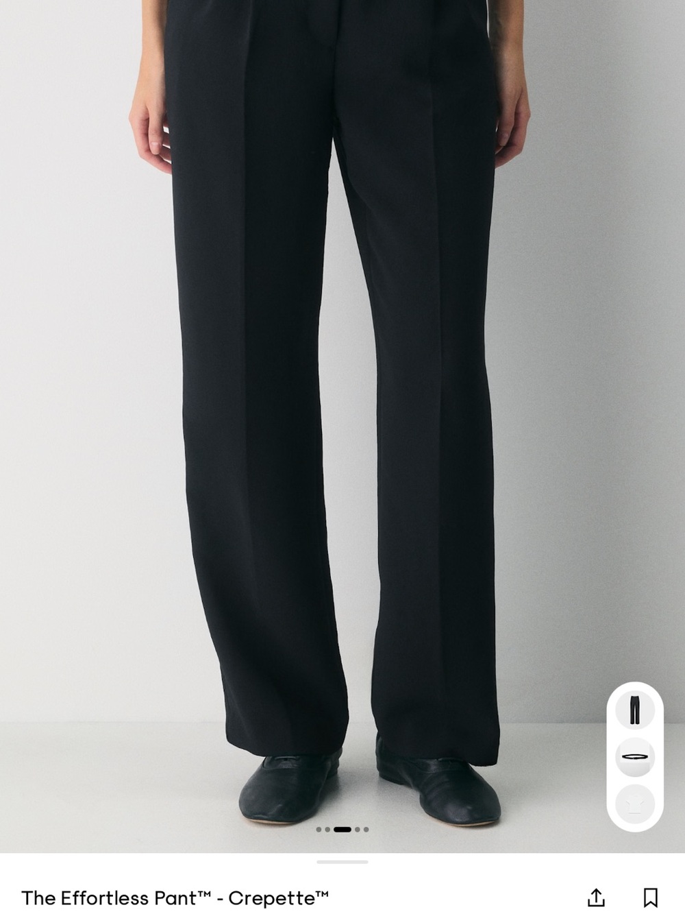 Wilfred Black Effortless Pant- Crepette Dress Pant